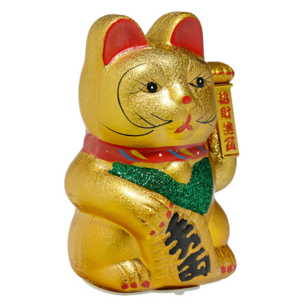 Decorative Waving Maneki Neko Ceramic Cat 21cm - Image 4