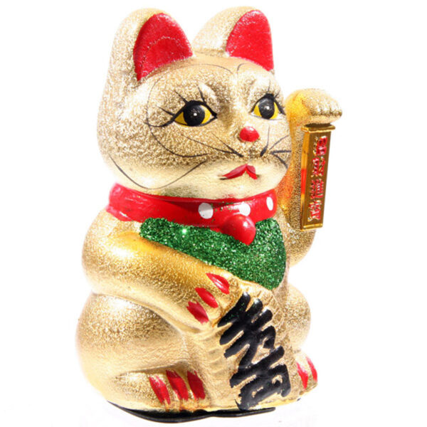 Decorative Waving Maneki Neko Ceramic Cat 21cm - Image 5