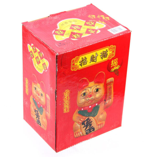 Decorative Waving Maneki Neko Ceramic Cat 21cm - Image 6