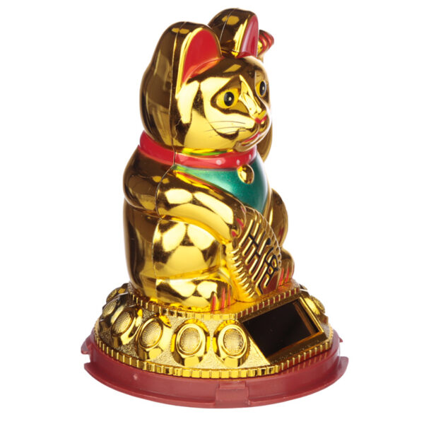 Collectable Waving Lucky Cat Maneki Neko Solar Powered Pal - Image 4