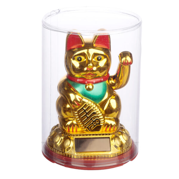 Collectable Waving Lucky Cat Maneki Neko Solar Powered Pal - Image 5