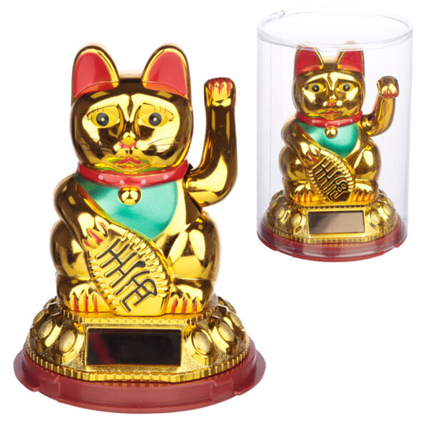 Collectable Waving Lucky Cat Maneki Neko Solar Powered Pal - Image 6
