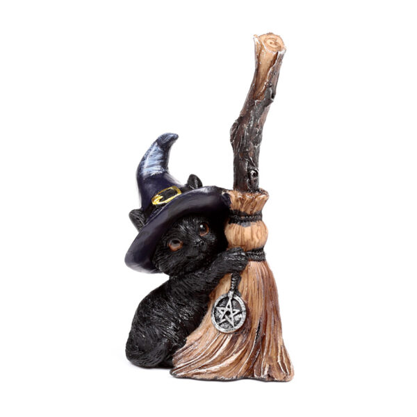 Witches Cat - Holding Broomstick - Image 2