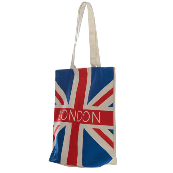 Handy Cotton Zip Up Shopping Bag - London Union Jack - Image 2