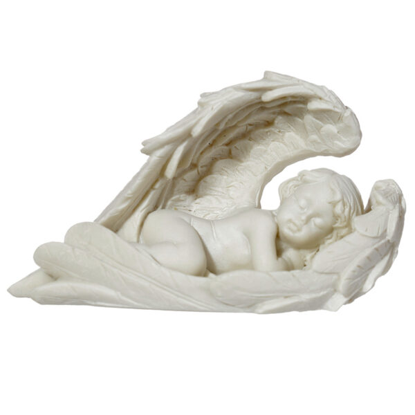 Sleeping Cherub Lying on Side Figurine - Image 2