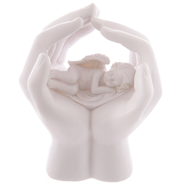 LED Cute Hands and Sleeping Cherub Ornament - Image 2
