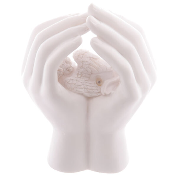 LED Cute Hands and Sleeping Cherub Ornament - Image 4