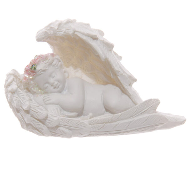 Decorative Rose Cherub Sleeping Figurine - Image 2