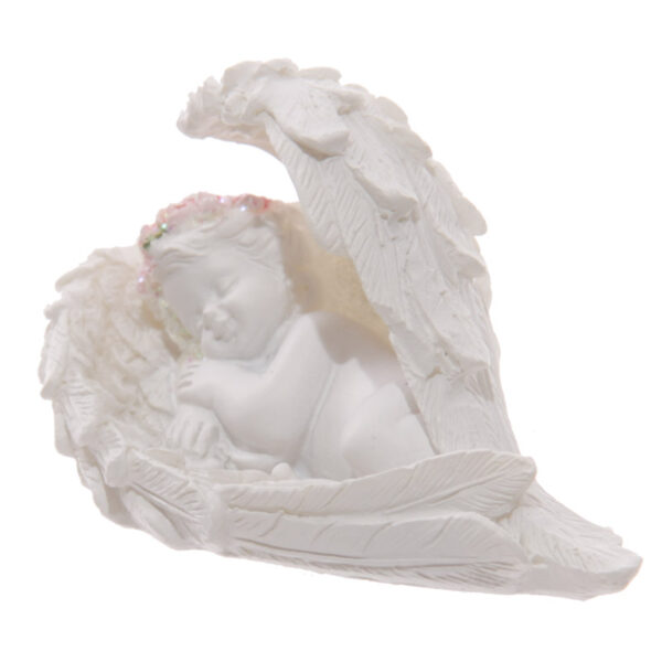 Decorative Rose Cherub Sleeping Figurine - Image 4