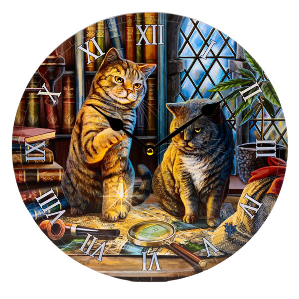 Wall Clock - Lisa Parker Purrlock Holmes Cat - Image 3