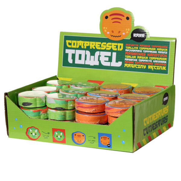 Compressed Travel Towel - Adoramals Cutiesaurs Dinosaur - Image 6
