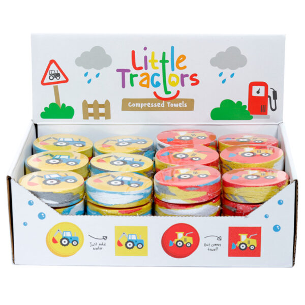 Compressed Travel Towel - Little Tractors - Image 2