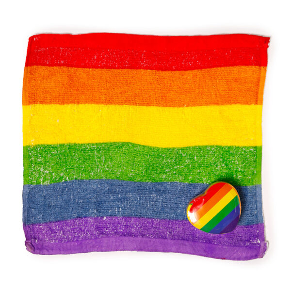 Compressed Travel Towel - Somewhere Rainbow Stripes - Image 6