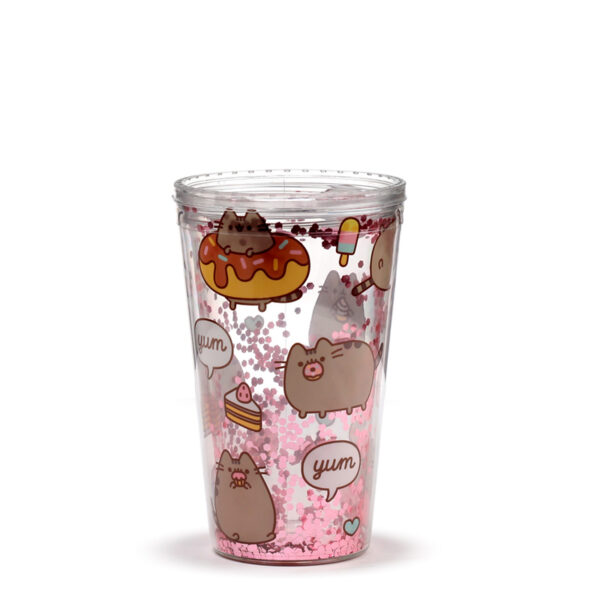 Shatterproof Double Walled Cup with Lid and Straw - Pusheen Foodie - Image 3