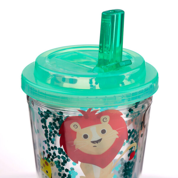 Zooniverse Shatter Resistant Double Walled Cup with Lid and Straw - Image 4