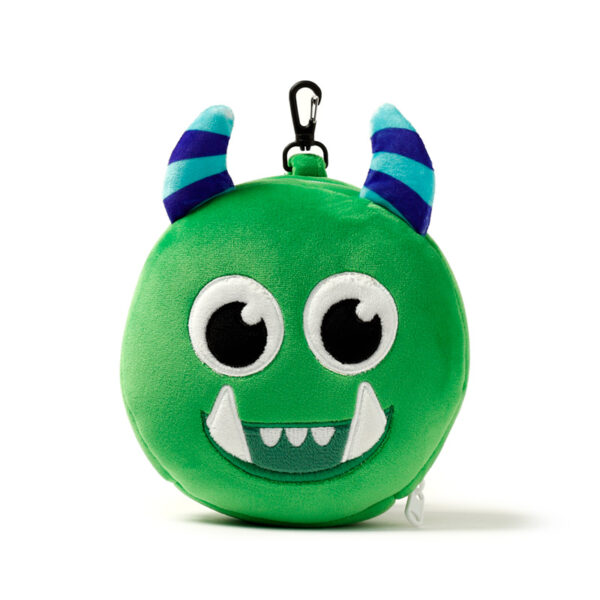 Relaxeazzz Travel Pillow & Eye Mask - Green Monstarz Monster - Image 4