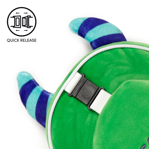Relaxeazzz Travel Pillow & Eye Mask - Green Monstarz Monster - Image 5