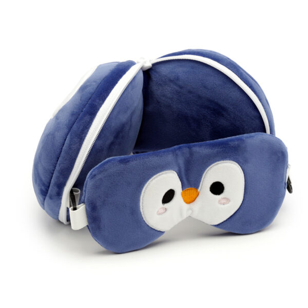 Relaxeazzz Travel Pillow & Eye Mask - Penguin - Image 3