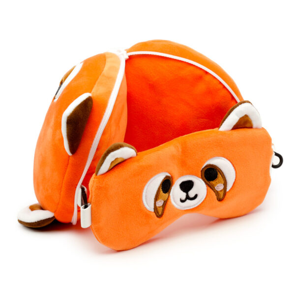 Relaxeazzz Travel Pillow & Eye Mask - Red Panda - Image 3