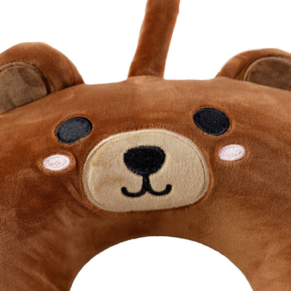 Relaxeazzz Plush Memory Foam Travel Pillow - Bear - Image 7