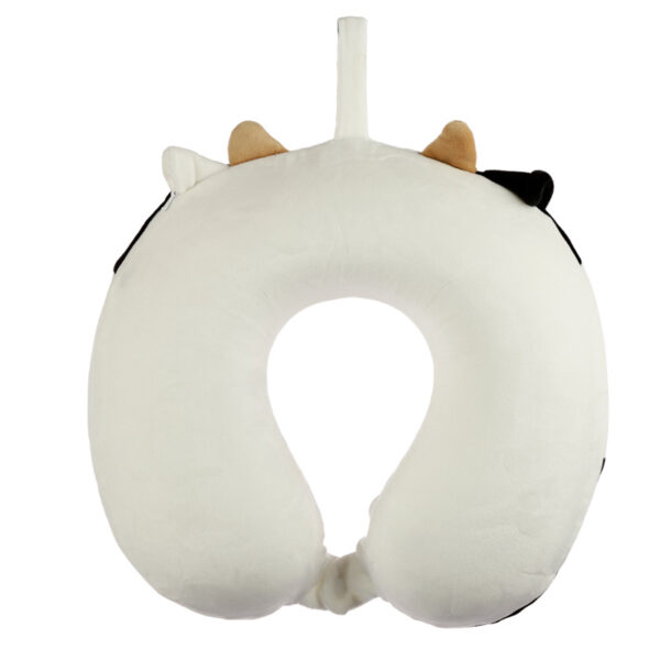 Relaxeazzz Plush Memory Foam Travel Pillow - Cow - Image 2