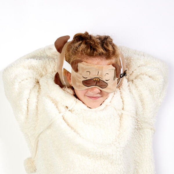 Relaxeazzz Travel Pillow & Eye Mask - Mopps Pug - Image 2