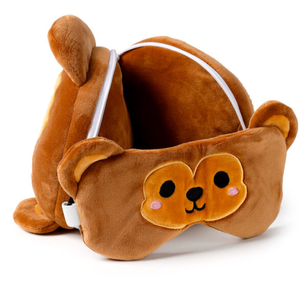 Relaxeazzz Travel Pillow & Eye Mask - Monkey - Image 3
