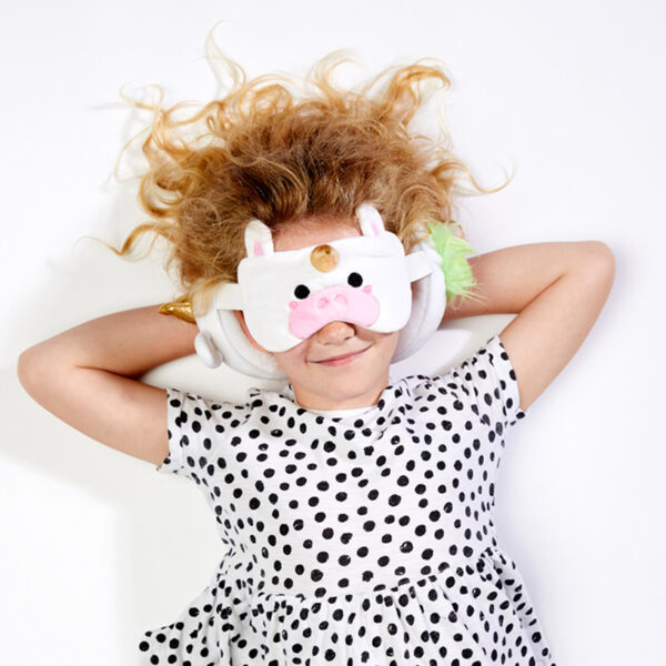 Relaxeazzz Travel Pillow & Eye Mask - Unicorn - Image 2