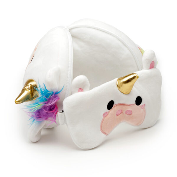 Relaxeazzz Travel Pillow & Eye Mask - Unicorn - Image 3