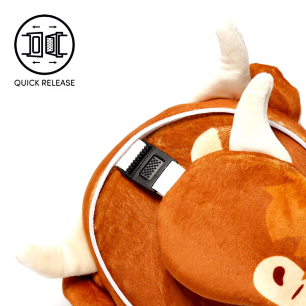 Relaxeazzz Travel Pillow & Eye Mask - Highland Coo Cow - Image 5