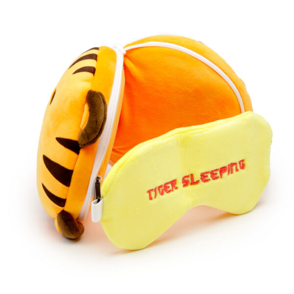 Relaxeazzz Travel Pillow & Eye Mask - Tiger - Image 3