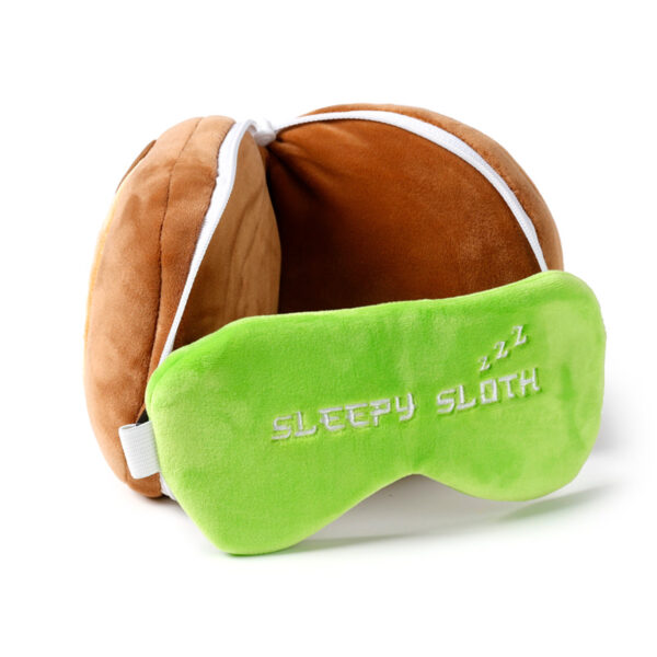 Relaxeazzz Travel Pillow & Eye Mask - Sloth - Image 3