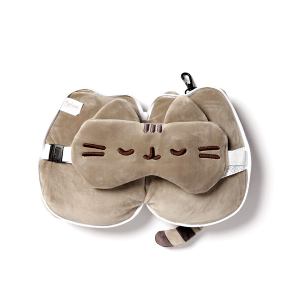 Relaxeazzz Pusheen Cat Shaped Travel Pillow & Eye Mask - Image 2