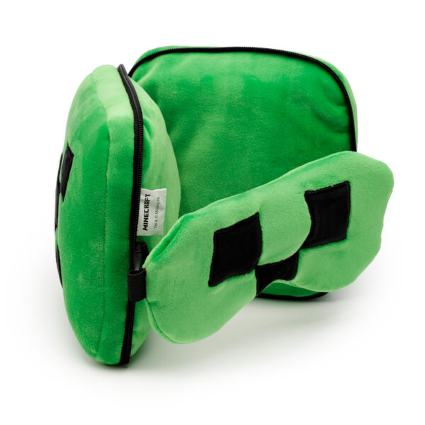Relaxeazzz Travel Pillow & Eye Mask - Minecraft Creeper - Image 3