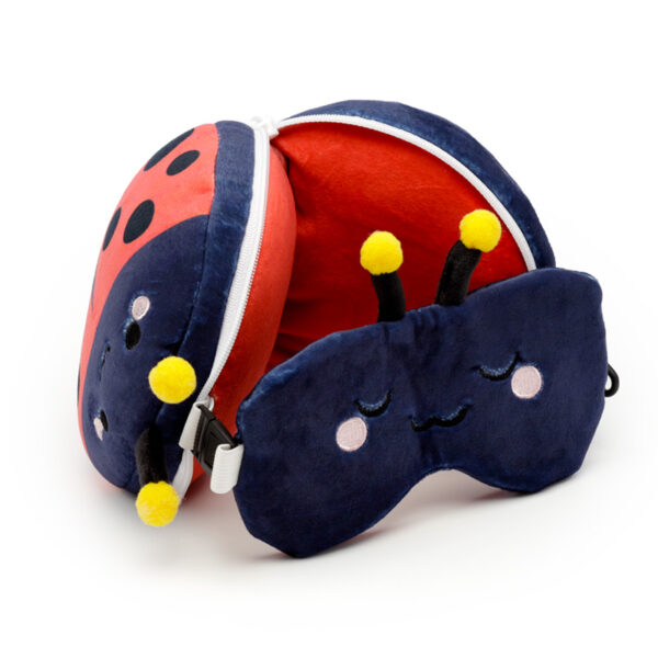 Relaxeazzz Travel Pillow & Eye Mask - Adorabugs Ladybug - Image 2
