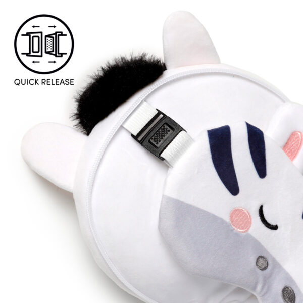 Relaxeazzz Travel Pillow & Eye Mask - Adoramals Bali the Zebra - Image 5