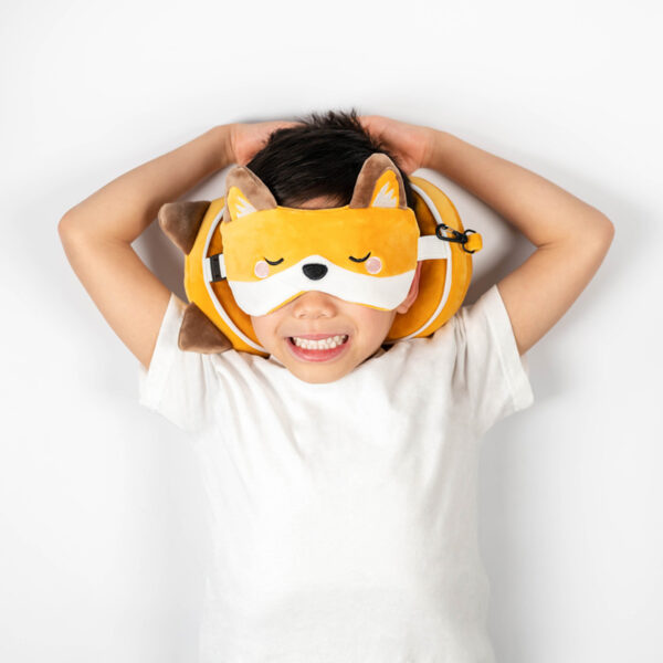 Relaxeazzz Travel Pillow & Eye Mask - Adoramals Finnick the Fox - Image 2