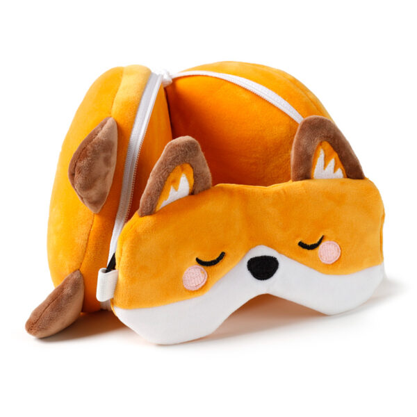 Relaxeazzz Travel Pillow & Eye Mask - Adoramals Finnick the Fox - Image 3