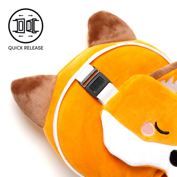 Relaxeazzz Travel Pillow & Eye Mask - Adoramals Finnick the Fox - Image 5