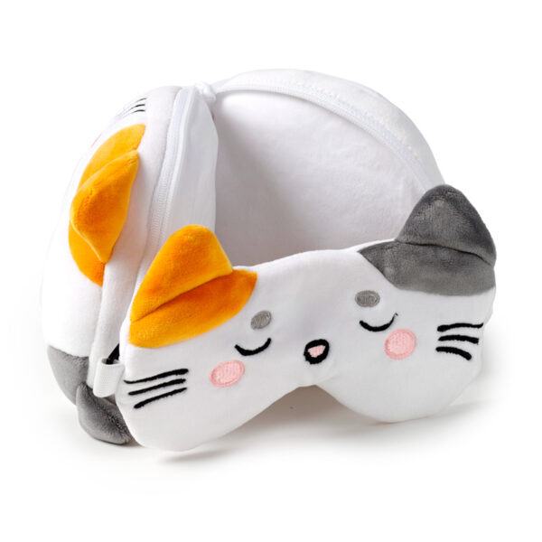 Relaxeazzz Travel Pillow & Eye Mask - Adoramals Lola the Cat - Image 3