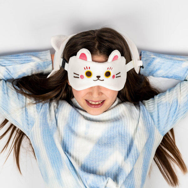Relaxeazzz Travel Pillow & Eye Mask - Maneki Neko Lucky Cat - Image 2