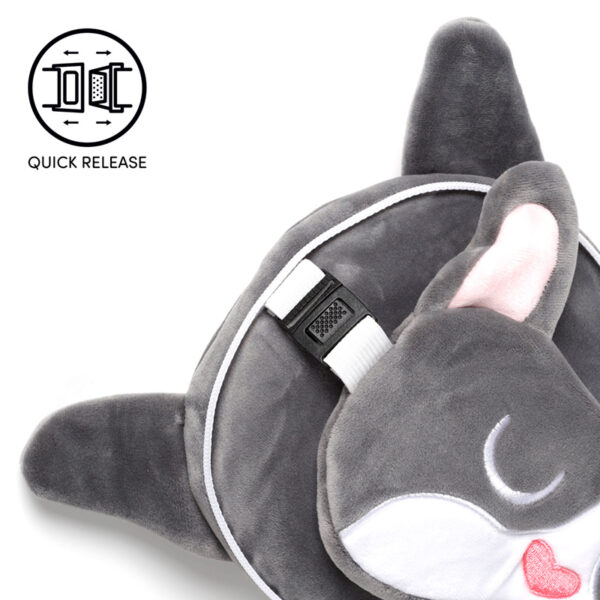 Relaxeazzz Travel Pillow & Eye Mask - French Bulldog - Image 5