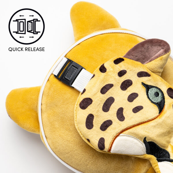 Relaxeazzz Travel Pillow & Eye Mask - Leopard - Image 5