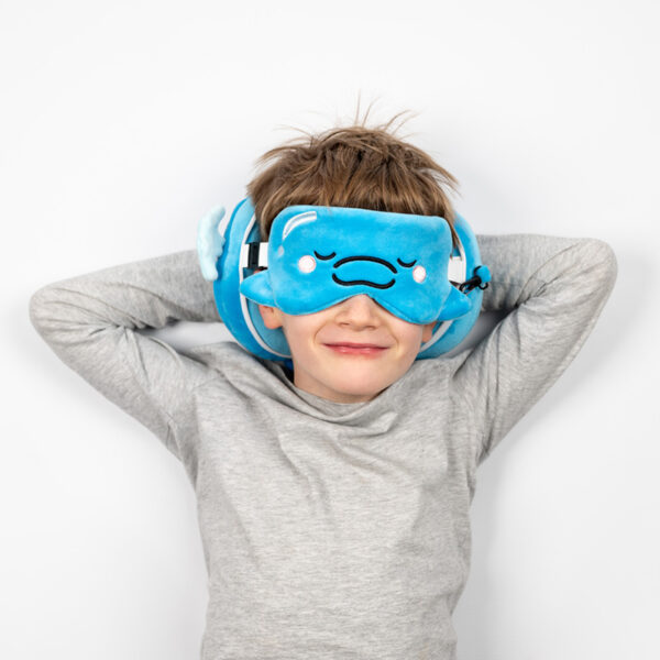 Relaxeazzz Travel Pillow & Eye Mask - Blu the Dolphin - Image 2