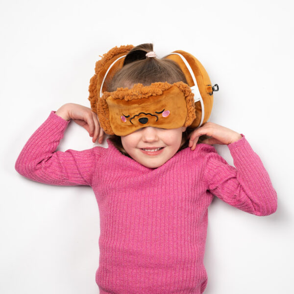 Relaxeazzz Travel Pillow & Eye Mask - Gigi the Toy Poodle - Image 2