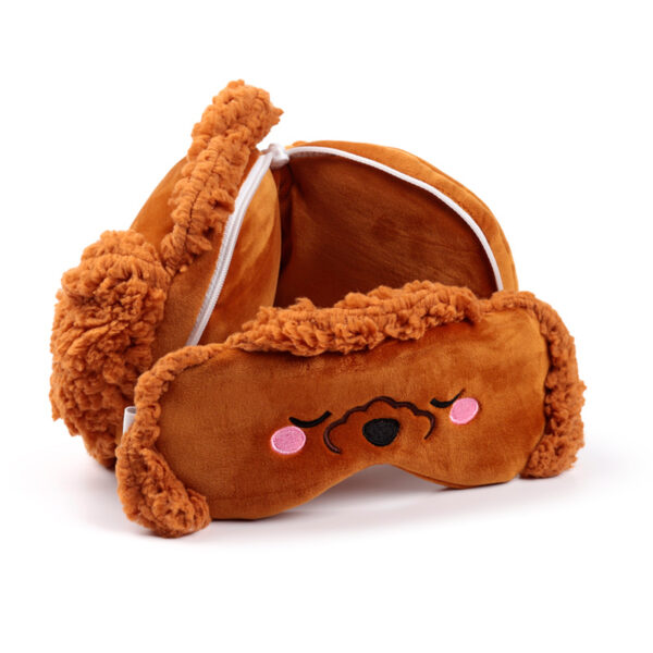 Relaxeazzz Travel Pillow & Eye Mask - Gigi the Toy Poodle - Image 3