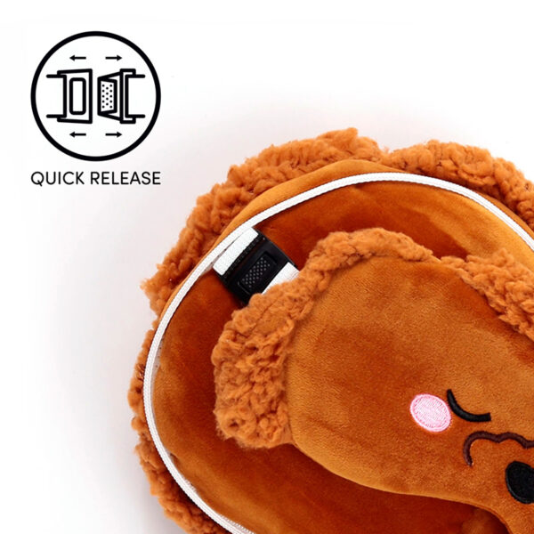 Relaxeazzz Travel Pillow & Eye Mask - Gigi the Toy Poodle - Image 5