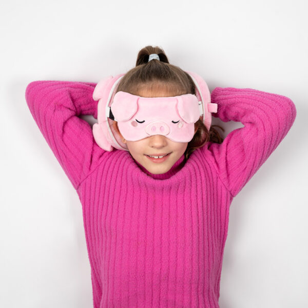 Relaxeazzz Travel Pillow & Eye Mask - Oliver the Pig - Image 2