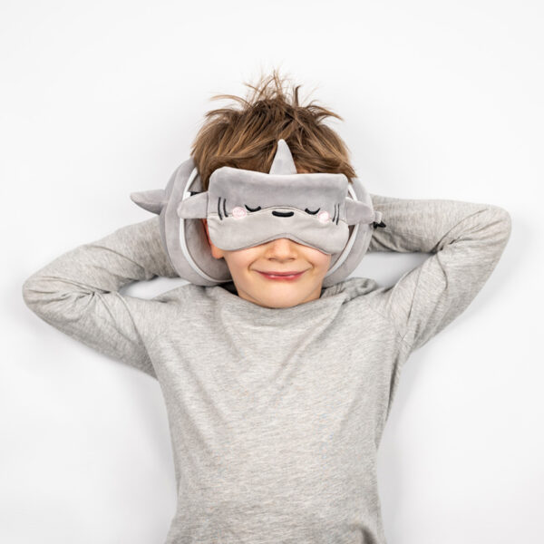Relaxeazzz Travel Pillow & Eye Mask - Archie the Shark - Image 2
