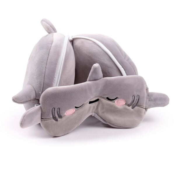 Relaxeazzz Travel Pillow & Eye Mask - Archie the Shark - Image 3